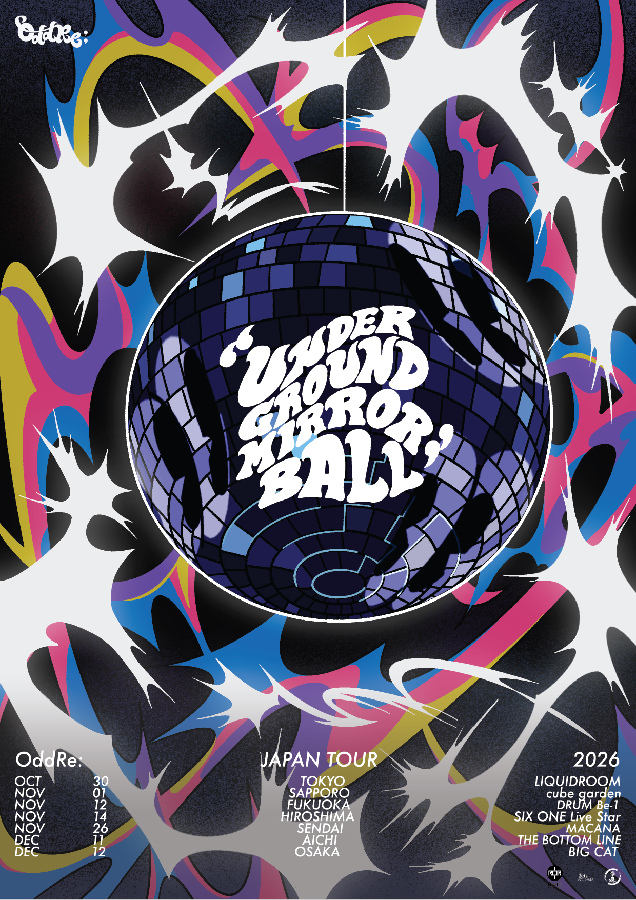 OddRe: 全国ツアー “UNDERGROUND MIRRORBALL” ビジュアル